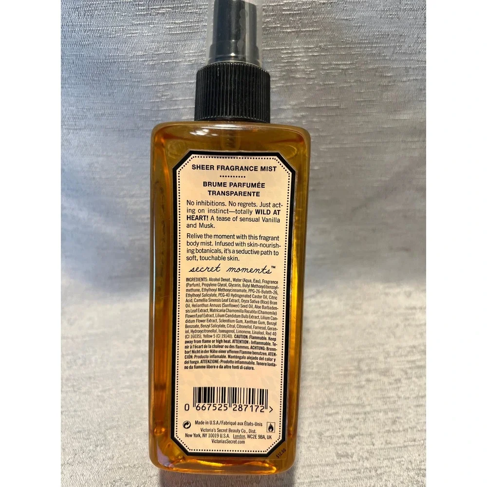Victoria's Secret Wild at Heart Fragrance Mist 8.4oz Vanilla Musk Leopard Print